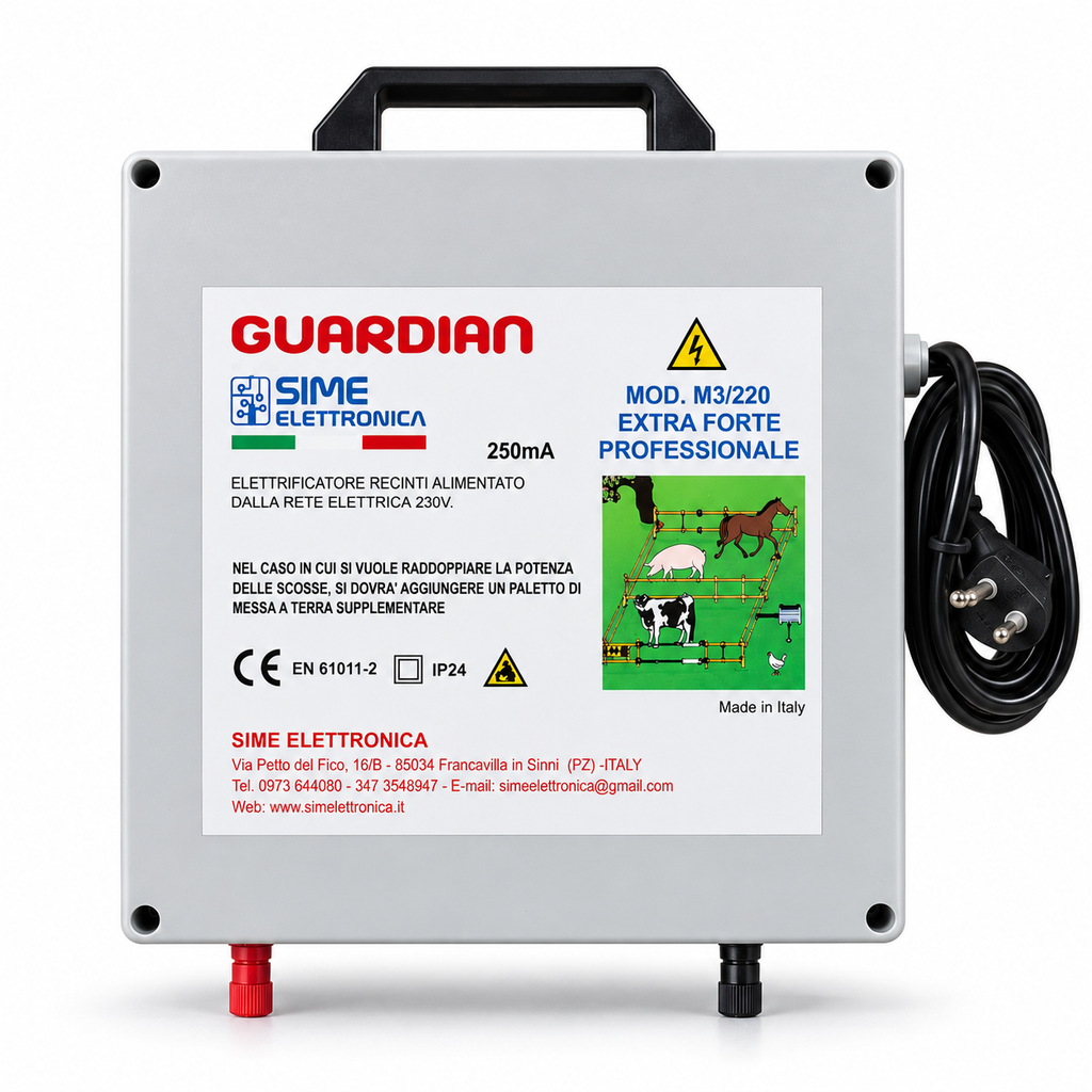 Elettrificatore Guardian M3/220 Extra Forte per Recinti Elettrici