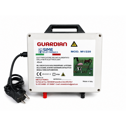 Elettrificatore Guardian M1/220 su sfondo bianco